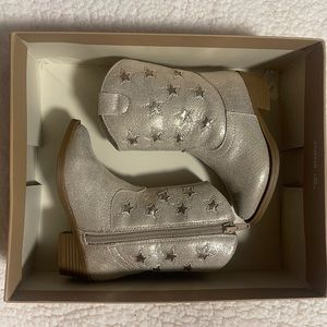 Tucker and Tate toddler ‘Charli Cowboy Boot’ gold metallic